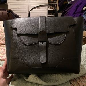 Senreve maestra mimosa leather in sold out onyx silver combo